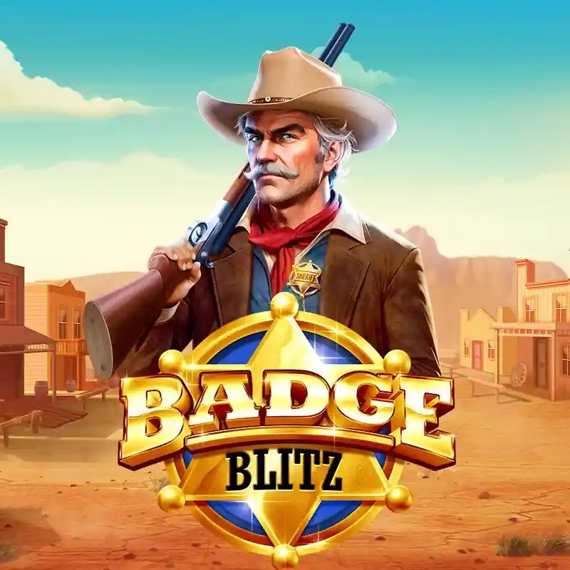 Badge Blitz logo – Slots by Pragmatic Play at Rollflame Casino