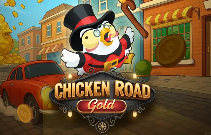 Chicken Road Gold game by InOut – logo hosted on Rollflame Casino