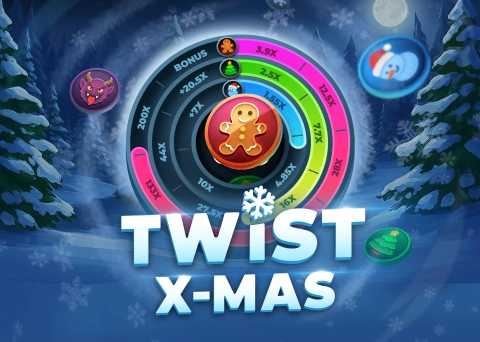 Twist X-mas slot icon by InOut, available at Rollflame Casino